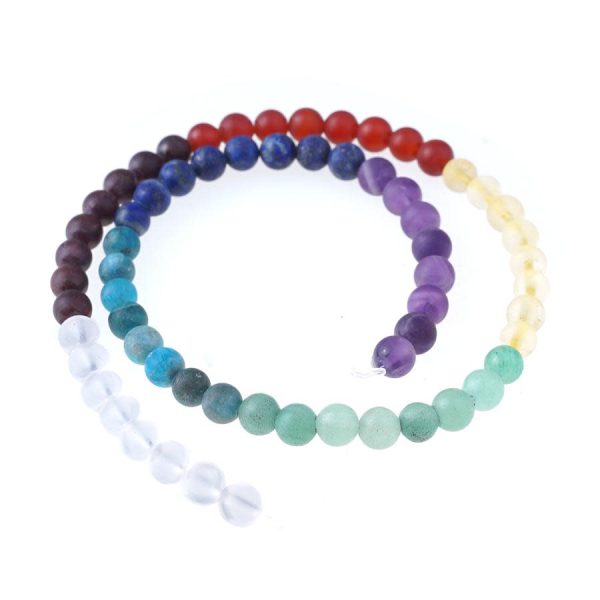 Chakra 6mm Round Matte Bead Strand 15-16 Inch For Cheap - Image 2
