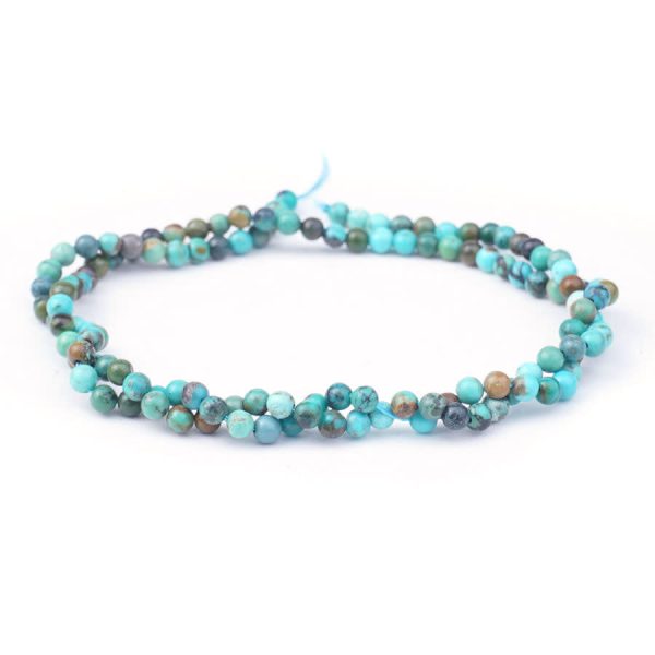 Hubei Turquoise 3mm Round Matrix AA Grade - Limited Editions Online