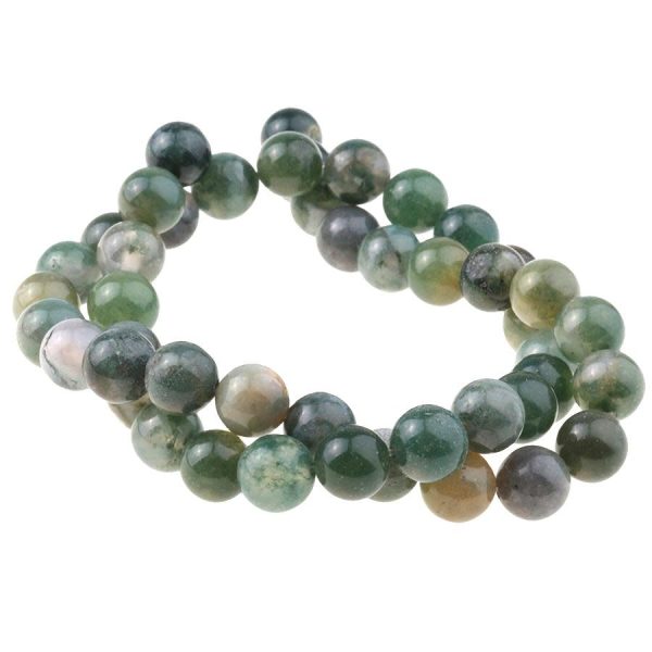Moss Agate 8mm Round 15-16 Inch Online