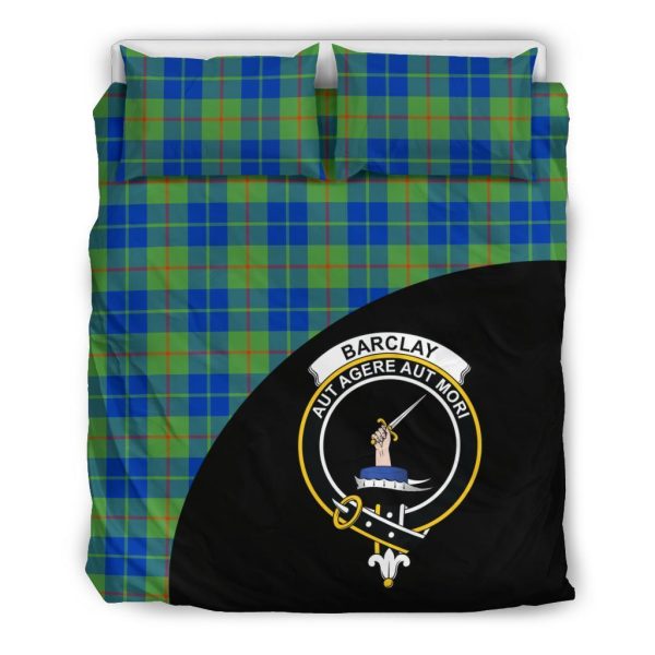 Barclay Hunting Ancient Family Tartan Crest Wave Style Bedding Set Fashion - Image 2