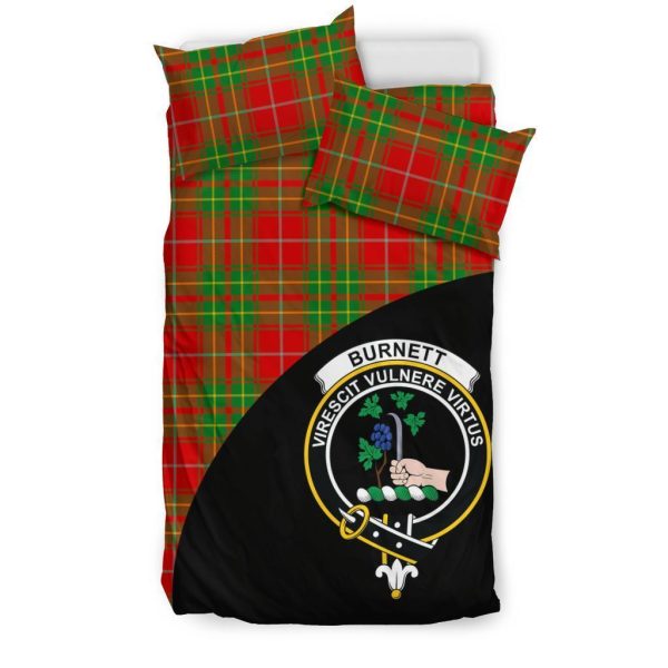 Burnett Ancient Family Tartan Crest Wave Style Bedding Set Online Sale - Image 3