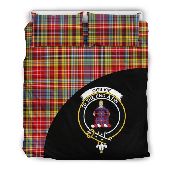 Ogilvie of Airlie Ancient Family Tartan Crest Wave Style Bedding Set Cheap - Image 2