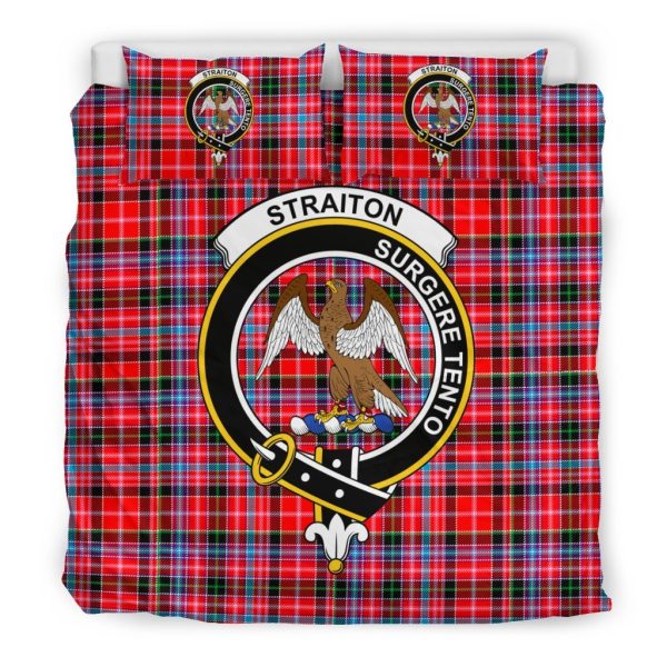 Straiton Family Tartan Crest Bedding Set Sale