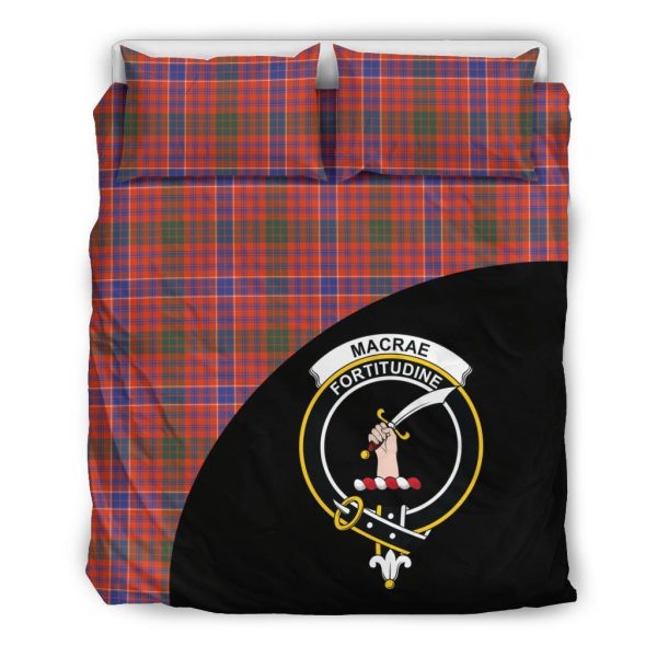 MacRae Ancient Family Tartan Crest Wave Style Bedding Set For Sale - Image 2