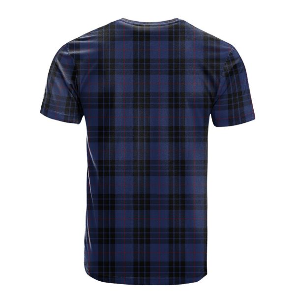 MacKay Blue 02 Tartan T-Shirt For Sale - Image 2