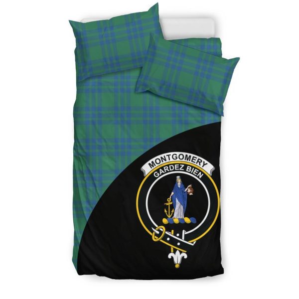 Montgomery Ancient Family Tartan Crest Wave Style Bedding Set Online Sale - Image 3