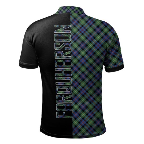 Farquharson Ancient Tartan Polo Shirt Half of Me - Cross Style For Cheap - Image 2