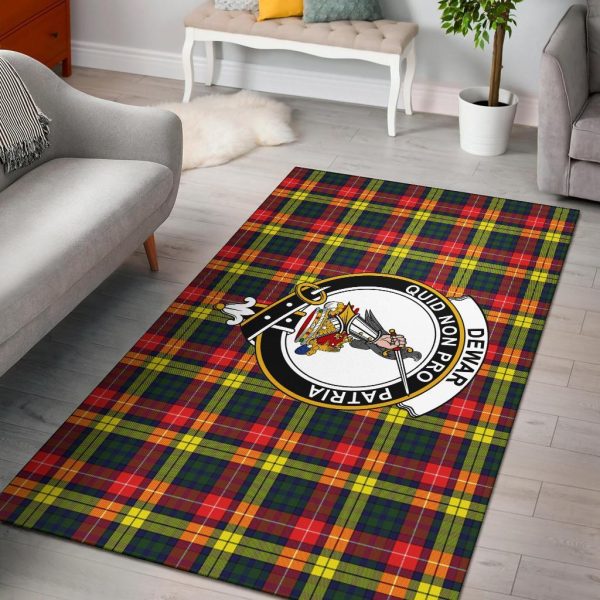 Dewar Tartan Crest Area Rug Hot on Sale