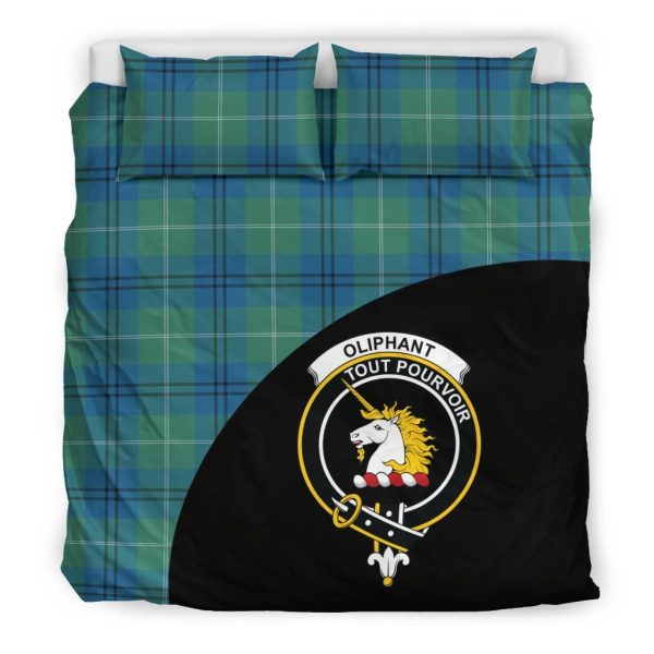 Oliphant Ancient Family Tartan Crest Wave Style Bedding Set For Cheap