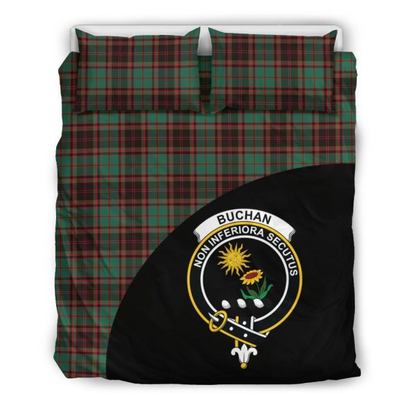 Buchan Ancient Family Tartan Crest Wave Style Bedding Set For Cheap - Image 2