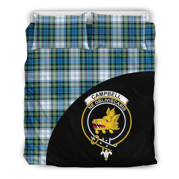 Campbell Dress Ancient Family Tartan Crest Wave Style Bedding Set For Cheap - Image 2