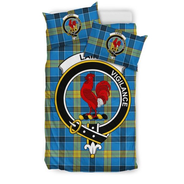 Laing Family Tartan Crest Bedding Set For Cheap - Image 3
