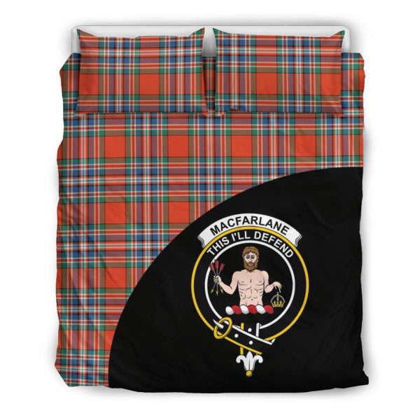 MacFarlane Ancient Family Tartan Crest Wave Style Bedding Set For Sale - Image 2