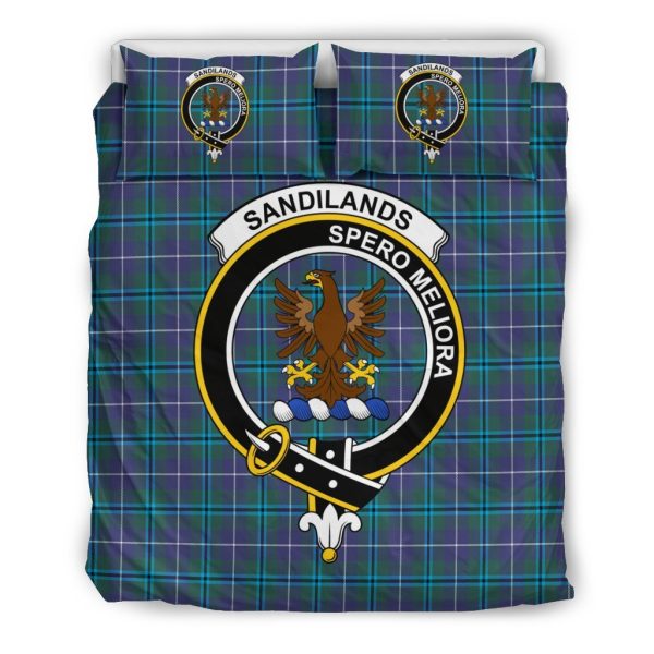 Sandilands Family Tartan Crest Bedding Set For Sale - Image 2