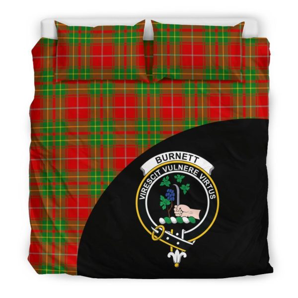 Burnett Ancient Family Tartan Crest Wave Style Bedding Set Online Sale